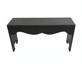 Black Scalloped Console Table