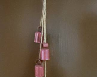 Rustic Star and Bell Wind Chime with Pink Bells