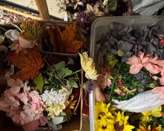 Assorted Artificial Flowers and Floral Supplies