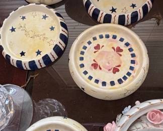 Avon Cherished Moments Mothers Day Collector Plate and Patriotic Coasters Set second image