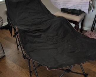 Portable Folding Lounge Chair with Orange Piping