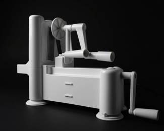 White Rotary Vegetable Spiralizer