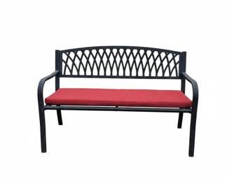 Green Metal Patio Bench and Chairs Set