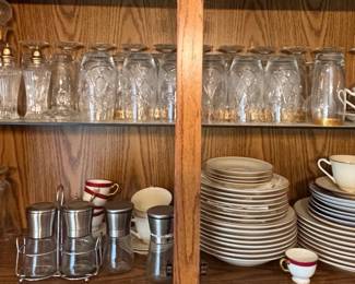 Vintage Glassware and Dinnerware Set