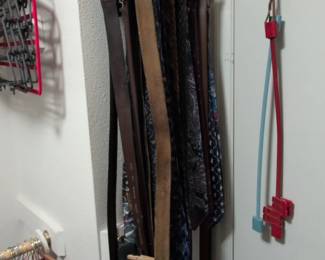 Assorted Clothing, Shoes, and Shoe Racks second image