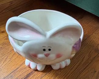 Blossom and Blooms Ceramic Bunny Candy Dish