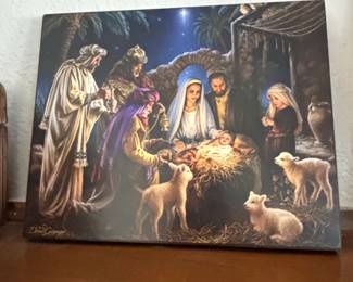 Dona Gelsinger Nativity Scene Wall Art Collection Pumpkin Truck, Farmers Market, Home Cow second image