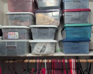 Assorted Sterilite Plastic Storage Bins