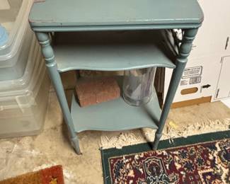 Vintage TwoTiered Side Table with Spindle Legs