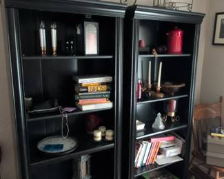 Howard Miller Oxford Antique Black Bookcases Set of