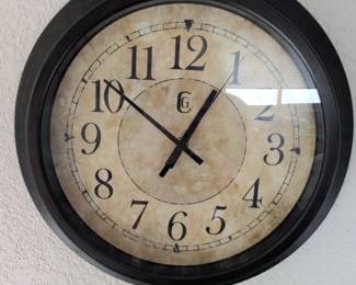 Vintage Style Wall Clock with G Monogram