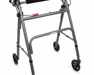 Drive Medical Deluxe Two Button Folding Walker with Wheels