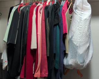 Assorted Clothing, Shoes, and Shoe Racks fifth image