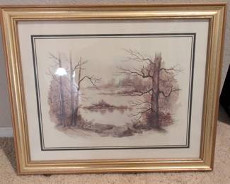 Set of Vintage Miniature Frank Massa Landscape Prints second image