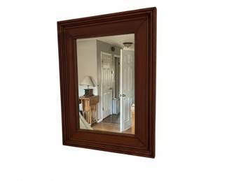 Pottery Barn Dark Finish Wooden Frame Wall Mirror