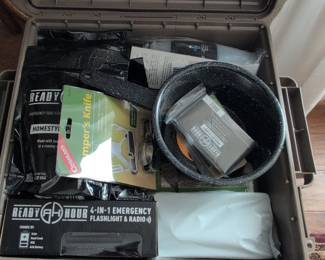 Ready Hour in Emergency Kit with Food and Supplies