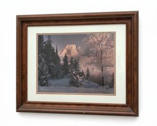Winter Mountain Landscape Art Print by ADO second image
