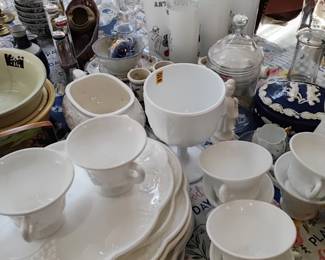 Milk glass  luncheon plates