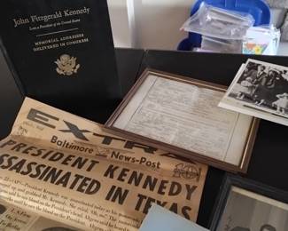 Memorabilia of JFK