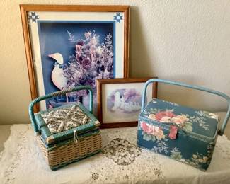 Vintage pictures & sewing boxes