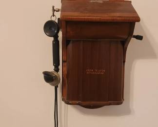 Antique wall mounted phone