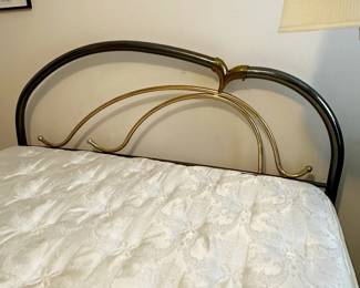 1980's Brass and Black Bed