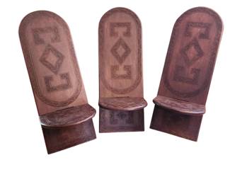 African Senufo palaver stargazing chairs.