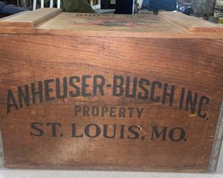 1976 Anheuser-Busch wooden crate. These were great for record albums.