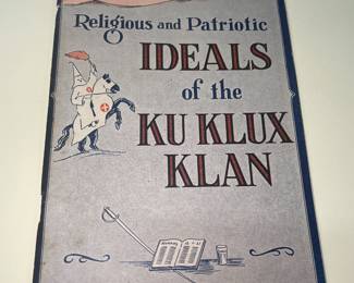 1920s rare KKK pamphlet