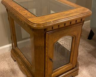 End table w/glass