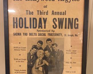 Vintage framed St. Joseph event poster