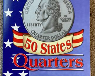 collectible coin folder or book designed to hold the 50 State Quarters program series released by the U.S. Mint between 1999 and 2008. Complete