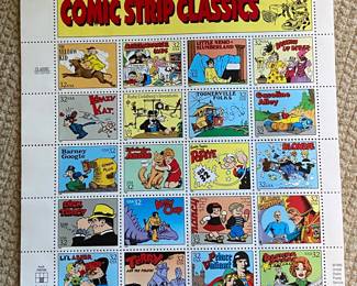 1995, sheet of unused comic stamps