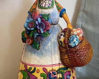 a Jim Shore "Easter Bunnette" figurine from the Heartwood Creek collection
