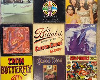 Variety of vintage LPs
