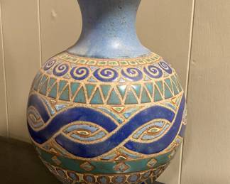 Blue ceramic vase