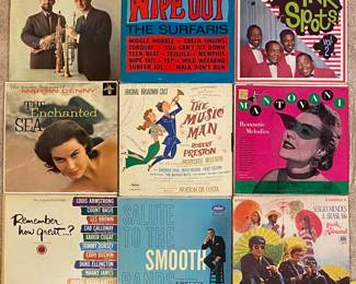 Variety of vintage LPs