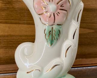 a vintage McCoy Pottery vase from the "Blossom Time" line, produced around the 1940/50s. 