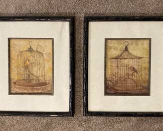 Pr. of birdcage prints