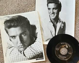 Vintage 1950s Elvis fan photos & vintage 45