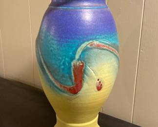 Hand thrown ceramic vase