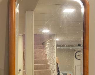 Antique wood frame with bevel glass mirror