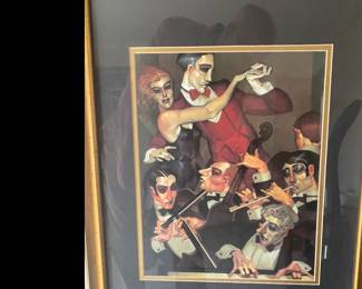 Several framed prints by  Brazilian artist Juarez Machado