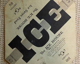  a vintage sign or advertisement for "The Ice House" located in Pasadena, California
