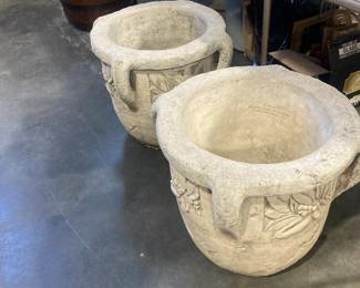 Cement outdoor planters 