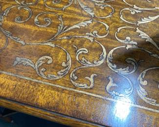 Theodore Alexander inlaid top of console table