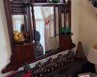 East Lake wall mirror very ornate with spindles and carvings