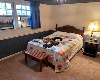 Double bed, quilt top, misc
