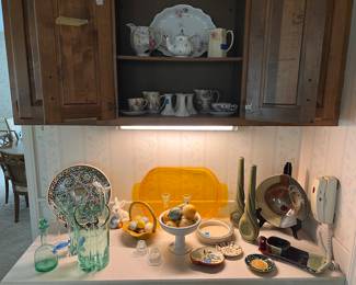 Misc glass, pottery, porcelain 