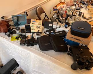 Ufly Mike, Bose headsets, binoculars, Cameras, misc